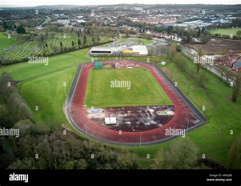 The Abbey Stadium athletics track in the Worcestershire town of Redditch, UK Stock Photo - Alamy