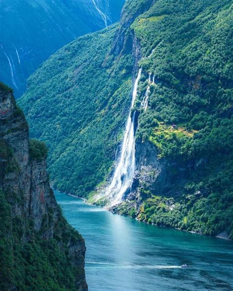 Seven sisters waterfall, Geirangerfjord, Norway. Photo by Signe Fotar ...