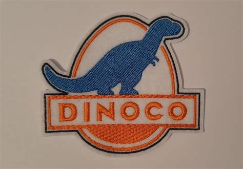 Dinoco logo iron on or sew on patch Dinoco from Disney and Pixar movie logo patch Disney patch ...