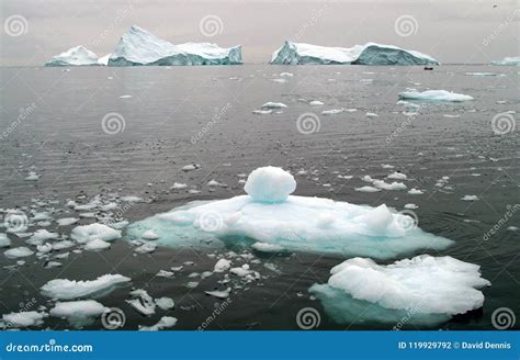 Arctic Ocean Ice Environment Off the West Coast of Greenland Stock Photo - Image of seaweed ...