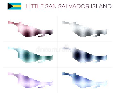 Little San Salvador Island Dotted Map Set. Stock Vector - Illustration of little, globe: 248439988