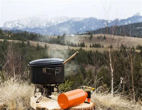 Outdoor camping cooking - Stock Image - Everypixel