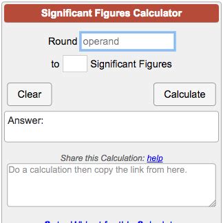 Significant Figures Calculator