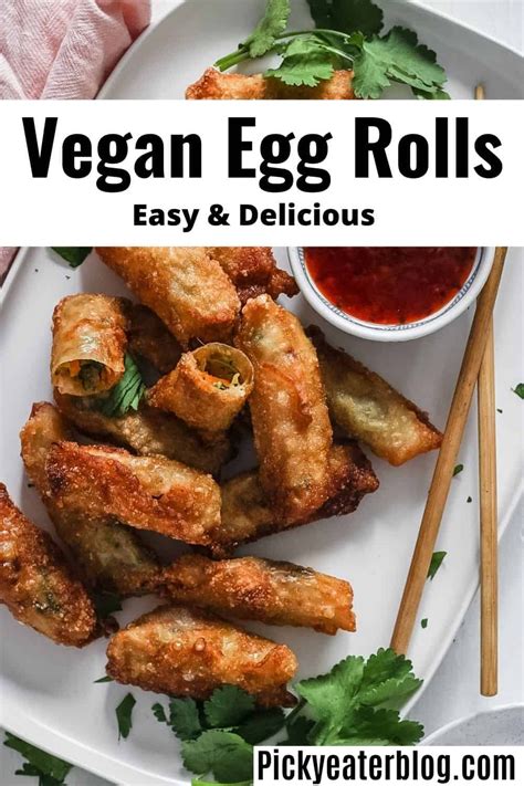 Vegan Egg Rolls | Vegan egg rolls, Recipes using egg, Vegan dishes