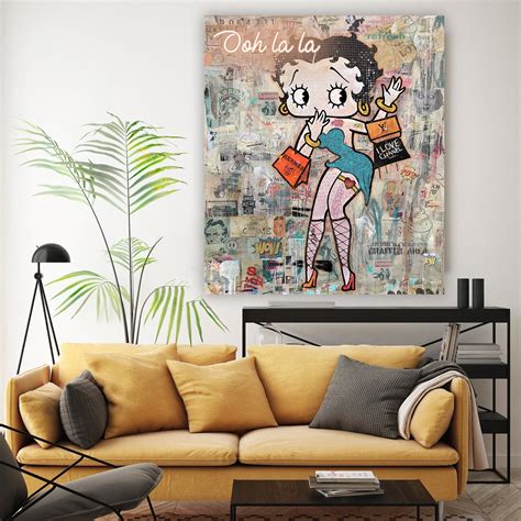 Betty Boop Canvas Art, Betty Boop ”Oh La La” Canvas Wall Art for Home ...