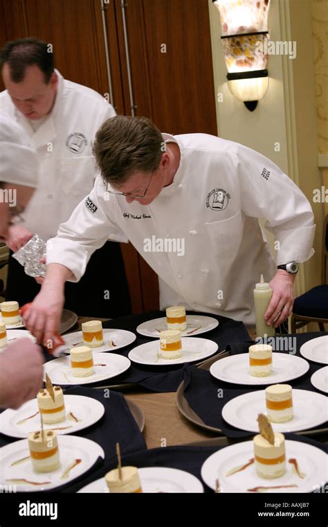 Chefs Preparing Dessert Stock Photo - Alamy