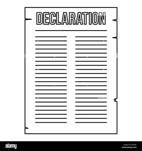 Declaration of independence icon, outline style Stock Vector Image ...