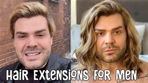 Hair Extensions For Men - YouTube