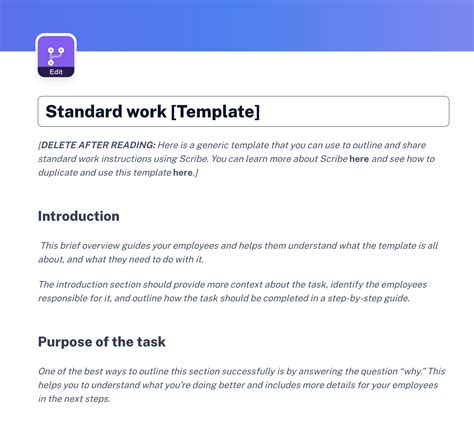 How to Write a Standard Work Template for Your Team (+ Free Template ...