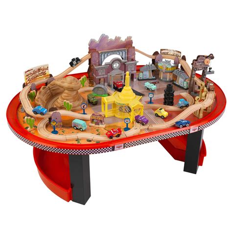 KidKraft Disney Cars Radiator Springs Race Track Set and Table, Ages 3 ...