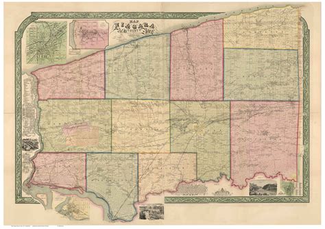 Niagara County New York 1852 - Old Map Reprint - OLD MAPS