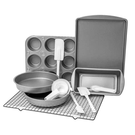 BakerEze 20 Piece Nonstick Bakeware Set with Cooling Rack & Baking Accessories - Walmart.com ...