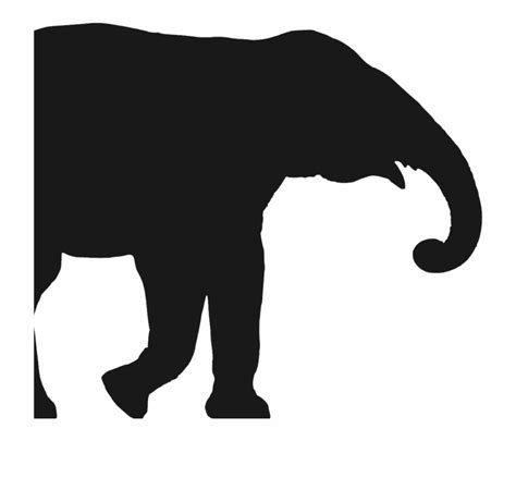 Free Elephant With Trunk Up Silhouette, Download Free Elephant With Trunk Up Silhouette png ...