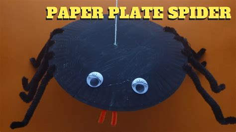 Halloween Craft - Paper Plate Spider - Paper Plate Craft - YouTube