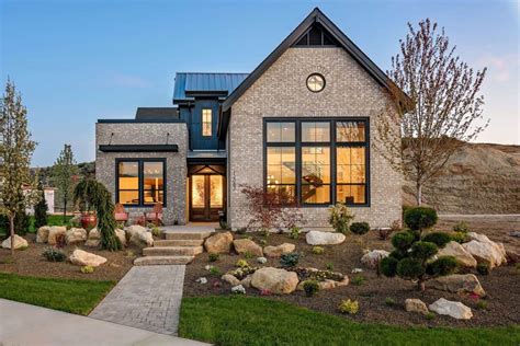 Industrial modern farmhouse has a serene backdrop of the Boise ...