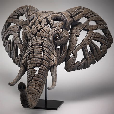 African Elephant Bust Edge Sculpture from Progressive Furnishings