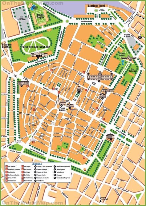 Modena tourist map - Ontheworldmap.com