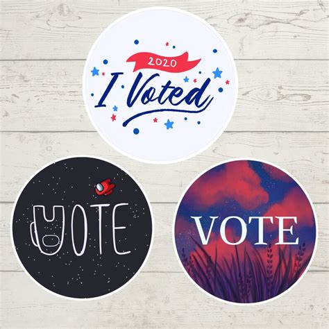 Vote Stickers / Glossy Water Resistant / Vinyl Paper / Cute | Etsy