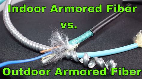 Indoor Armored vs Outdoor Armored Fiber Optic Cable - YouTube