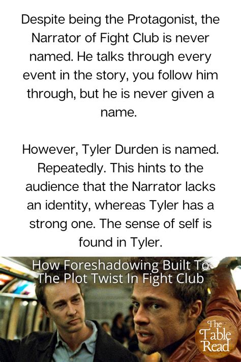 How Foreshadowing Built To The Plot Twist In Fight Club | Fight club, Plot twist, Book writing tips