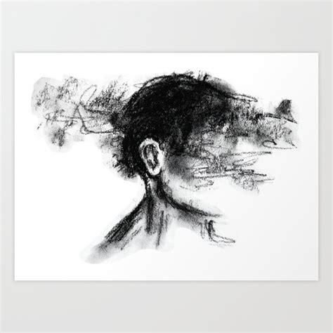 man fading away Art Print by simplynicoleart | Society6