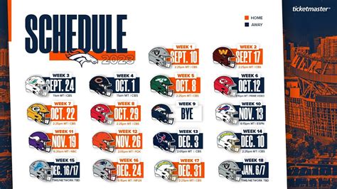 Denver Broncos Schedule 2024 2025 Printable