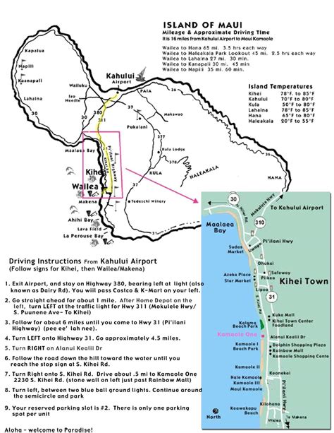 Area Info, Maui and Kihei Maps: Maui's Kamaole One Condo 2 Owner Rental ...