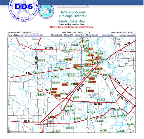 33 Inches Of Rain In Jefferson County Texas - 25.75" Fell In The Past 12-Hours!