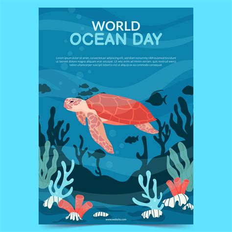 World Ocean Day Poster 6083369 Vector Art at Vecteezy