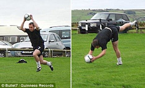 Teacher sets world record for longest football throw-in using special flipping technique | Daily ...