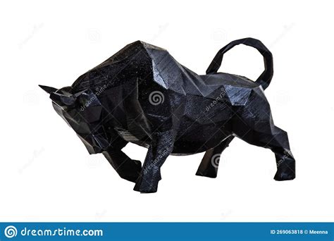 Black Bull on White Background Stock Illustration - Illustration of ...