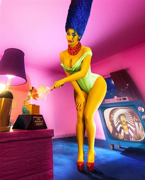 Cardi B's Marge Simpson Cosplay, Leaves Some Green With Envy - LA ...