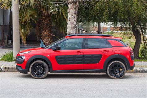 Side Turkey February 23 , 2022 red Citroen C4 Cactus is parking on the ...