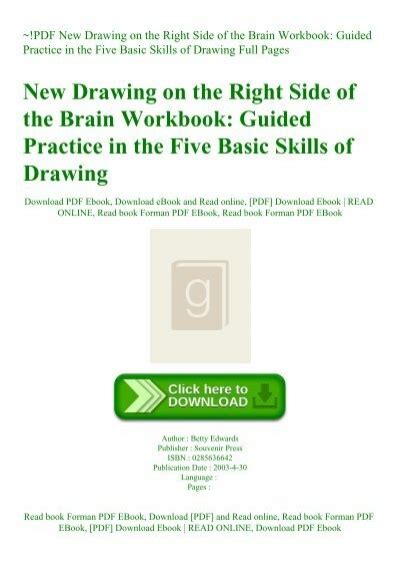 ~!PDF New Drawing on the Right Side of the Brain Workbook Guided Practice in the Five Basic ...