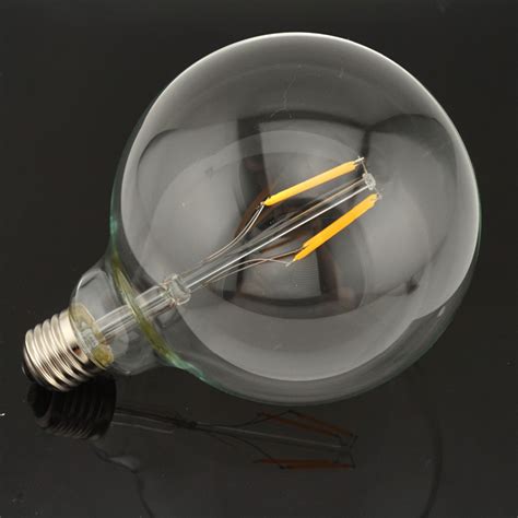 Dimmable LED G125 Filament Light Bulb G40 Vintage Edison Glass Bulb 4W ...