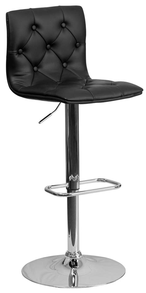 Tufted Black Adjustable Height Bar Stool from Renegade | Coleman Furniture