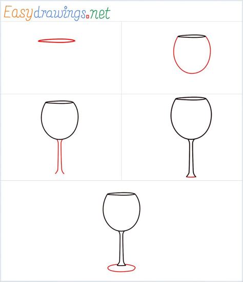 How to draw a Wine glass step by step - [5 Easy Phase] | Wine glass ...