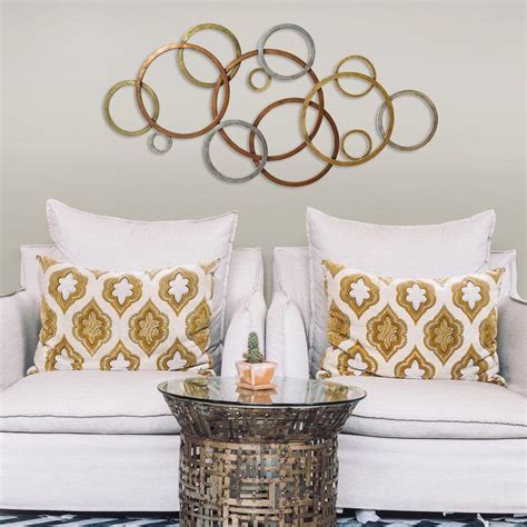 Interlocking Circles Wall Décor Brown Wall Decor, Metal Wall Decor ...