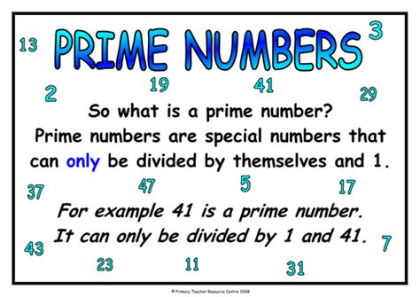 Prime Numbers Poster | Teaching Resources