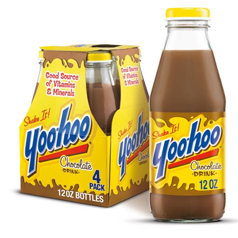 Yoo-hoo Chocolate Drink, 12 fl oz glass bottles, 4 pack - Walmart.com