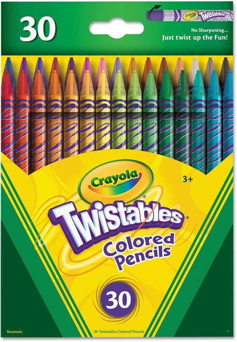 Amazon.com: Crayola Twistables Colored Pencils Pack of 30 [Pack of 2 ...