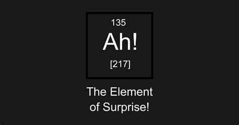 The element of surprise - The Element Of Surprise - T-Shirt | TeePublic