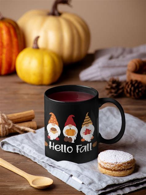 Fall Coffee Mug, Fall Mugs, Fall Pumpkin Mug, Cute Fall Mug, Thanksgiving cup, Gnome Fall Mug ...