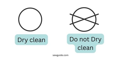 Dry cleaning symbols & Do not dry clean symbol explained - SewGuide