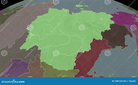 Sakha, Russia - Highlighted. Administrative Stock Illustration - Illustration of region ...