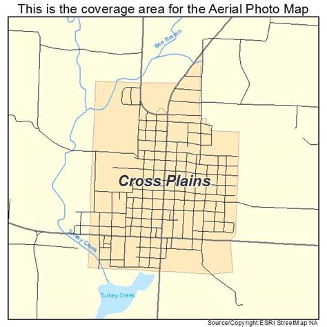 Aerial Photography Map of Cross Plains, TX Texas