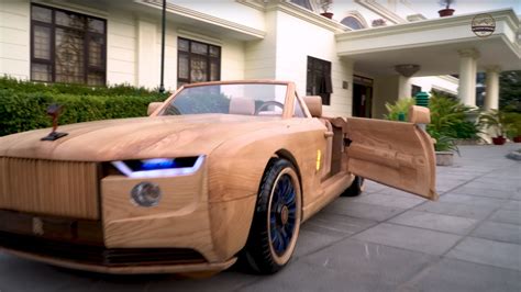 Father and Son Go for a Drive in Style in Gorgeous, Wooden Rolls-Royce ...