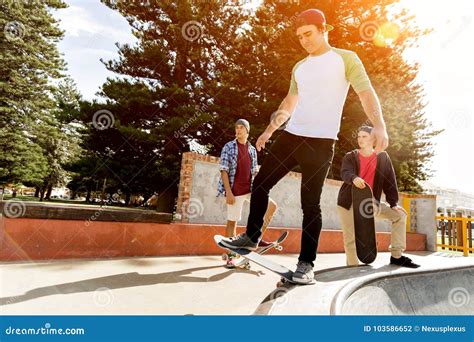 Teenage Boy Skateboarding Outdoors Stock Photo - Image of activity, cool: 103586652