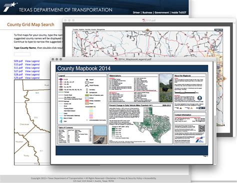 Texas County Mapbook 2014: County Grid Map Search on TxDOT Website ...