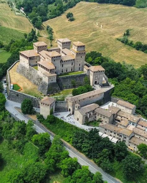 Torrechiara Castle is a fifteenth-century fortress with both medieval and Renaissance features ...